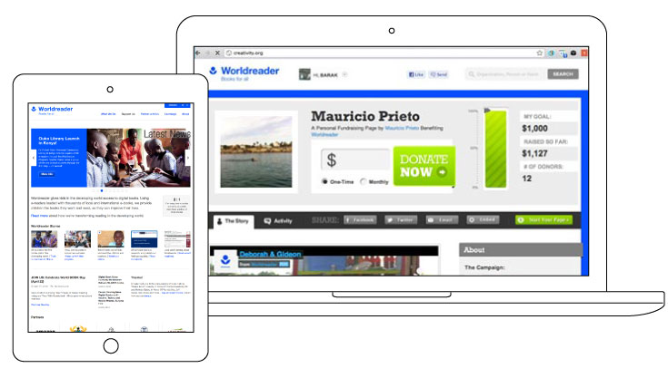 BKW Partners created new website and fundraising platform for Worldreader