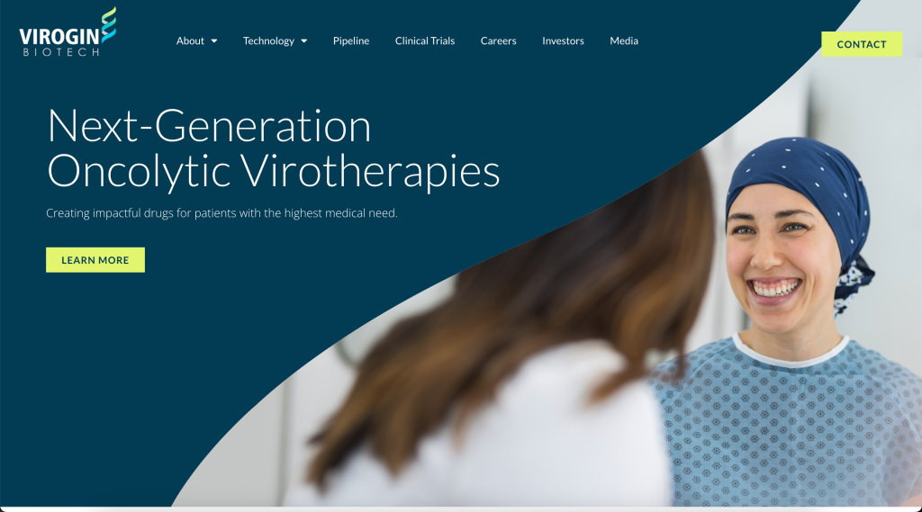 image1 BKW Partners The Virogin Biotech homepage on desktopas designed by BKW PartnersBKW Health BKW Partners