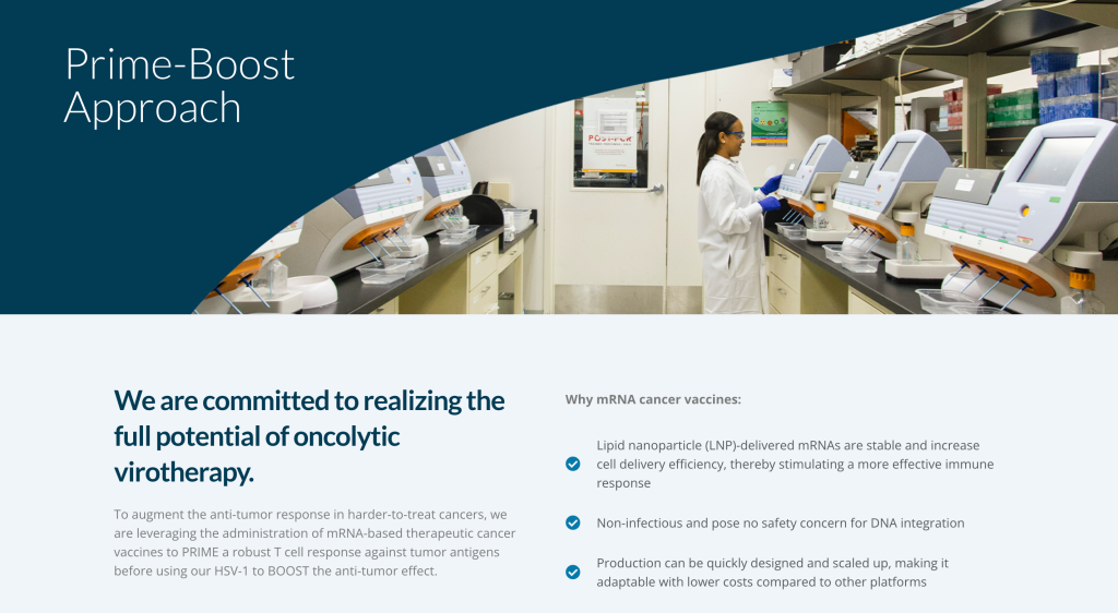 image4 BKW Partners The Virogin Biotech prime boost approach technology page on desktopas designed by BKW PartnersBKW Health BKW Partners