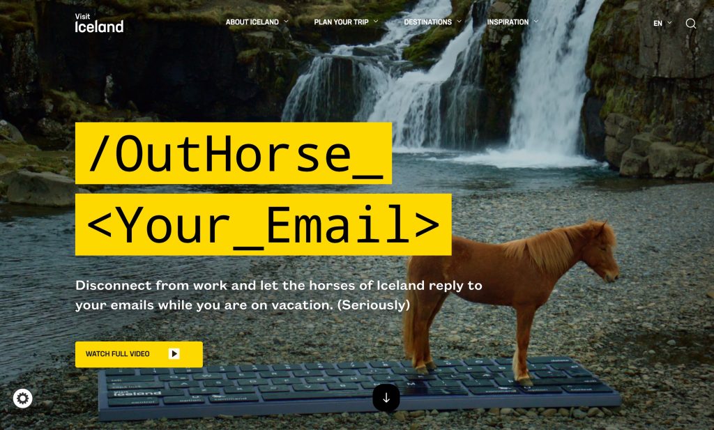 Disconnect from work and let the horses of Iceland reply to your emails while you are on vacation. (Seriously)